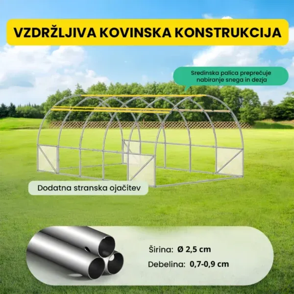 Folijski rastlinjak 2.5×5×2 m