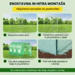 Folijski rastlinjak 2×3.5×2 m
