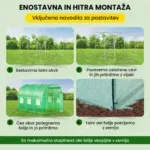 Folijski rastlinjak 2×3×2 m
