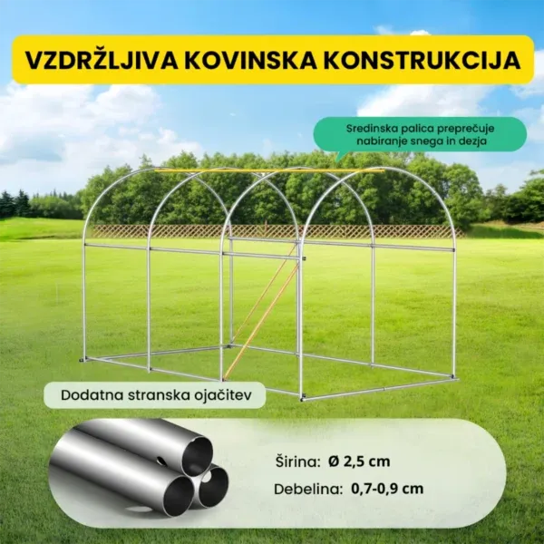 Folijski rastlinjak 2×3×2 m