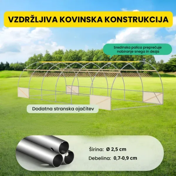 Folijski rastlinjak 3×6×2 m