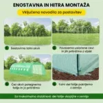 Folijski rastlinjak 3×8×2 m