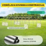 Folijski rastlinjak 3×8×2 m