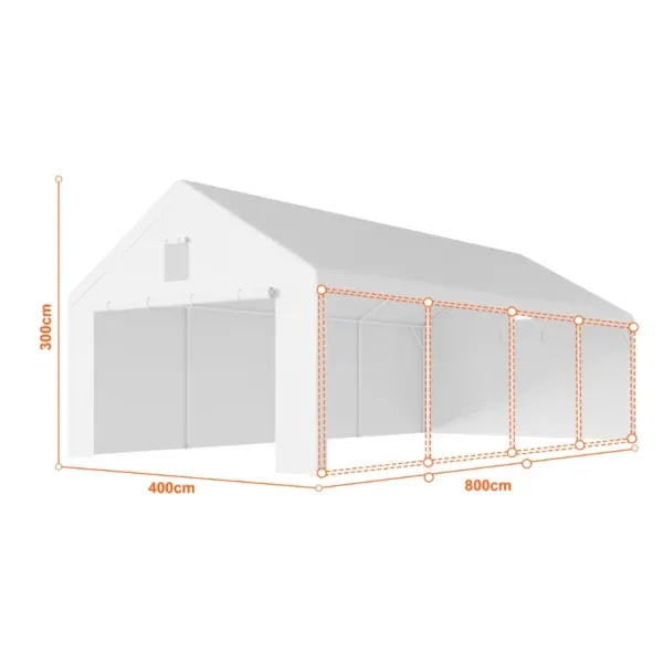 garazni-sotor-4x8m-3 Garažni šotor 4×8 m
