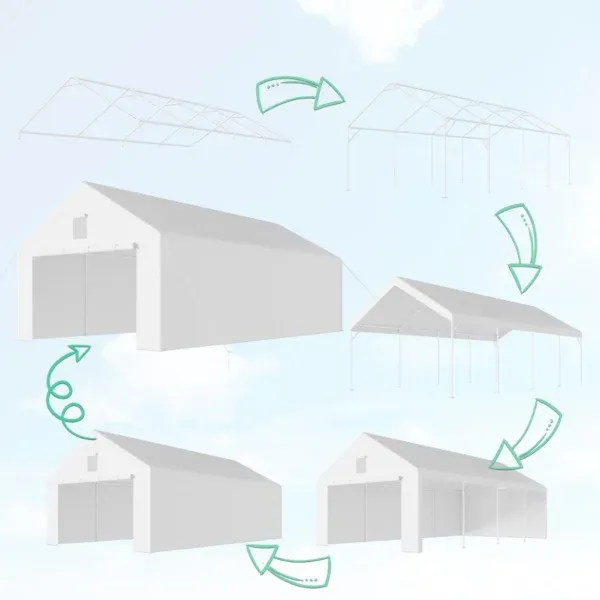 garazni-sotor-4x8m-4 Garažni šotor 4×8 m