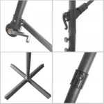 Vrtni senčnik 3 m – (siva / bež)