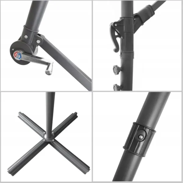 Vrtni senčnik 3 m – (siva / bež)