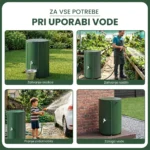Zbiralnik deževnice 250 L | s pipo in prelivnim ventilom