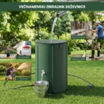 Zbiralnik deževnice 250 L | s pipo in prelivnim ventilom