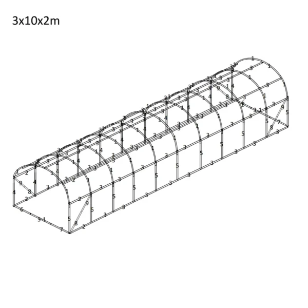 3x10x2-folijski-rastlinjak-1 Folijski rastlinjak 3×10×2 m
