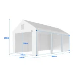 Garažni šotor – Premium konstrukcija 38 mm + 280 g/m² ponjava