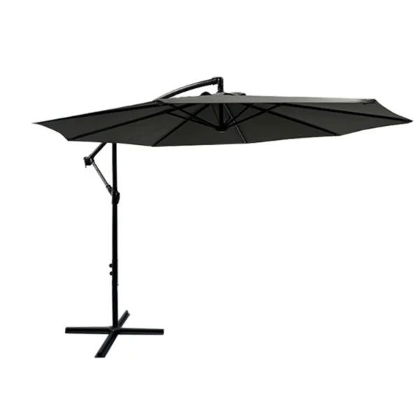 Vrtni viseči senčnik siva – 2,5 m