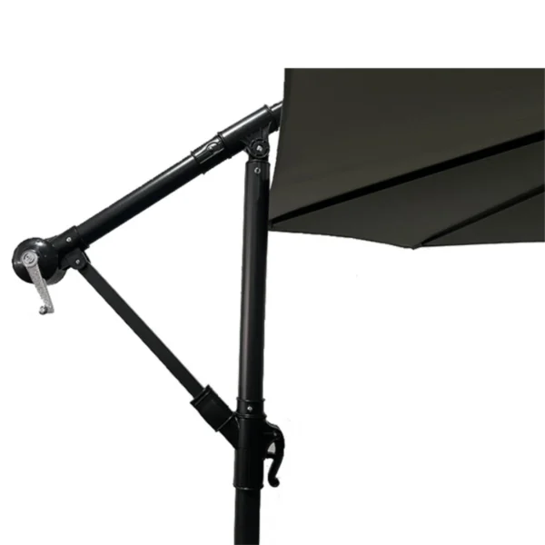 Vrtni viseči senčnik siva – 2,5 m