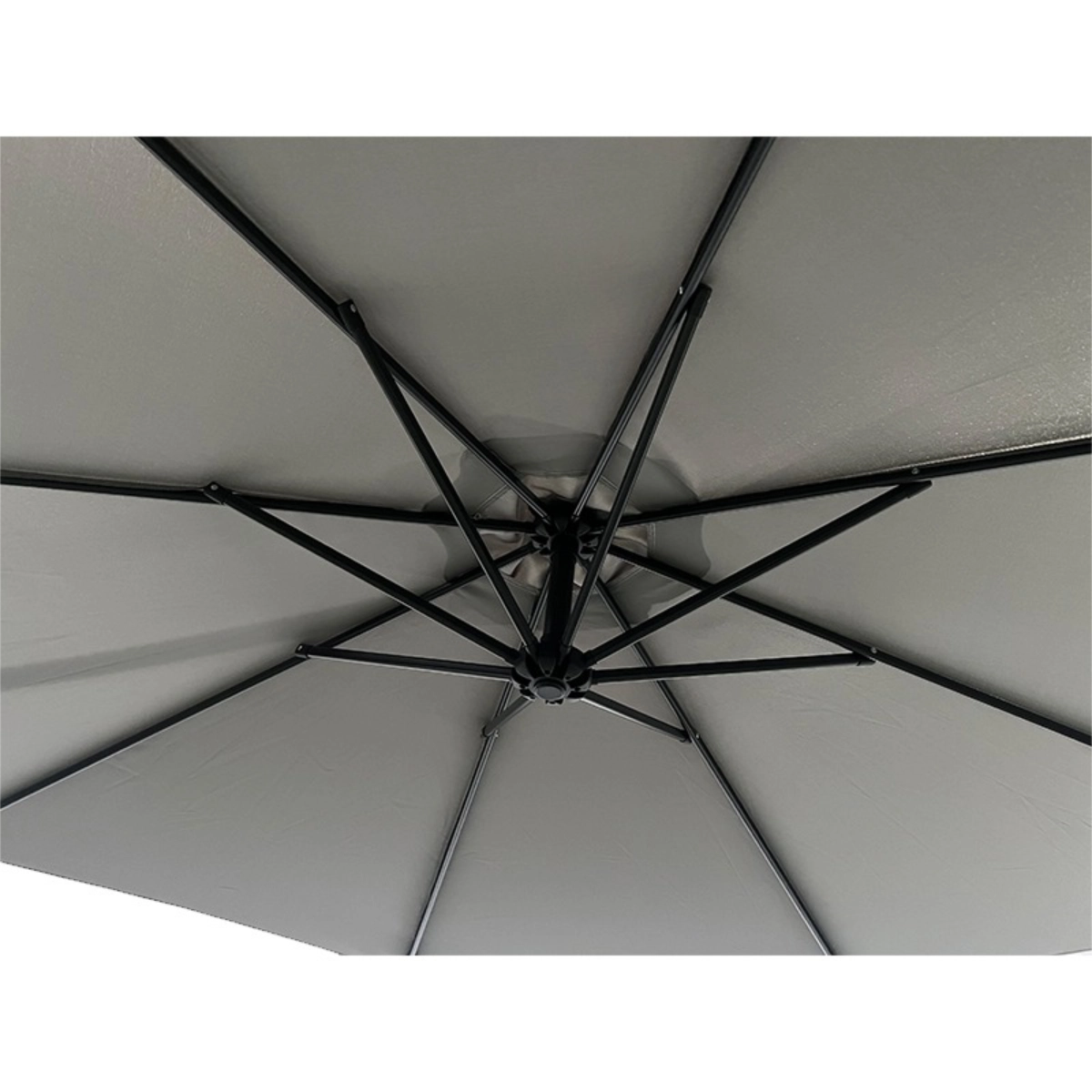 Vrtni viseči senčnik siva – 2,5 m