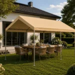 paviljon-3x4.6 Vrtni paviljon – nadstrešek 3 x 4 m z odstranljivimi stranicami (bež)