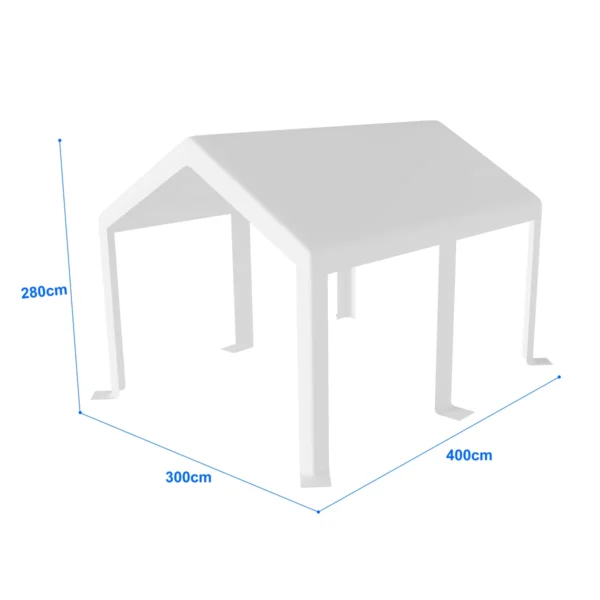 B01438 Roof_2_result Nadomestna strešna ponjava za Premium garažni šotor 3X4M | 280 g/m² PE