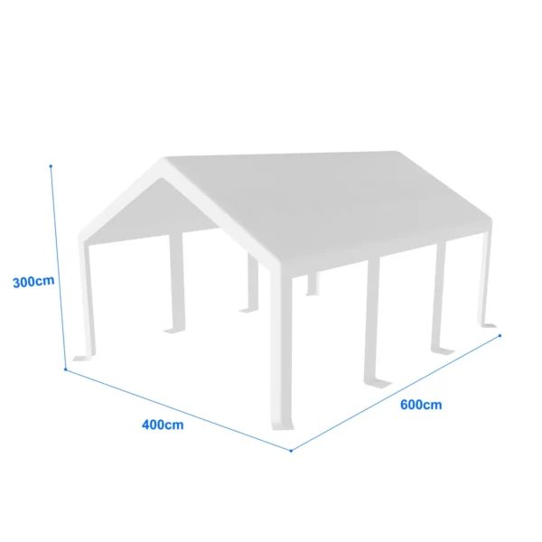 B01440 Roof_2_result Nadomestna strešna ponjava za Premium garažni šotor 4X6 M | 280 g/m² PE