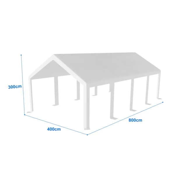B01441 Roof_2_result Nadomestna strešna ponjava za Premium garažni šotor | 280 g/m² PE